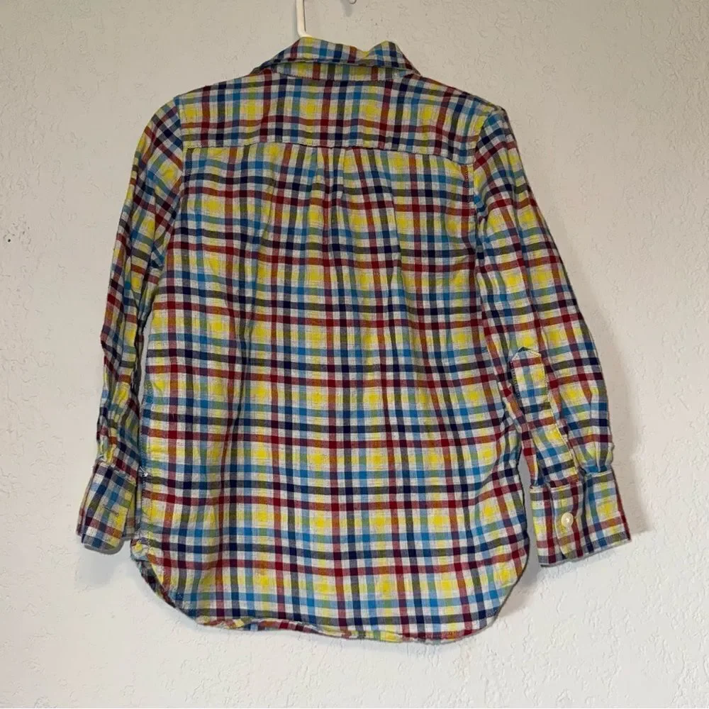 Kid's GAP Colorful Plaid Button-Down Shirt